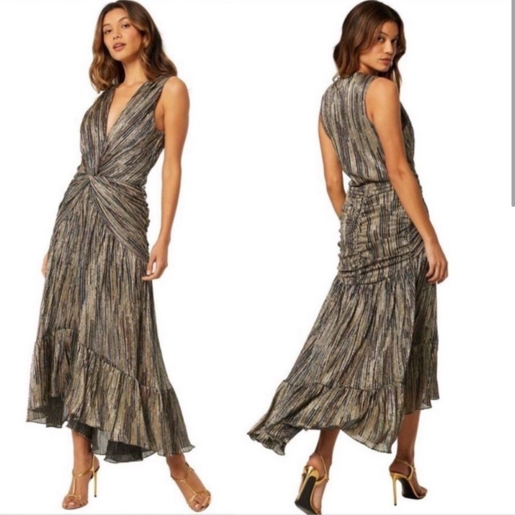 Misa Los Angeles Monarch Fleur Cutout Maxi Dress - Size Xs